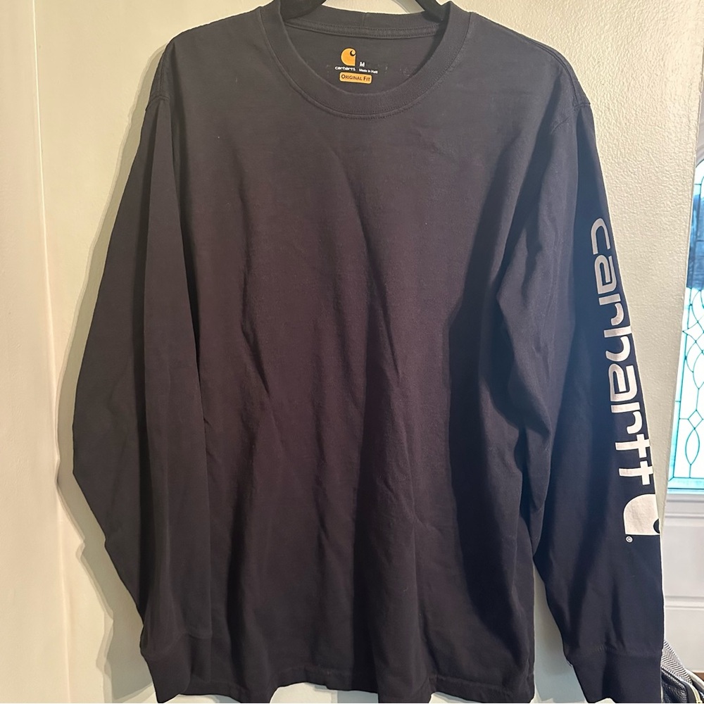 Men’s black long sleeve carhartt original fit tshirt